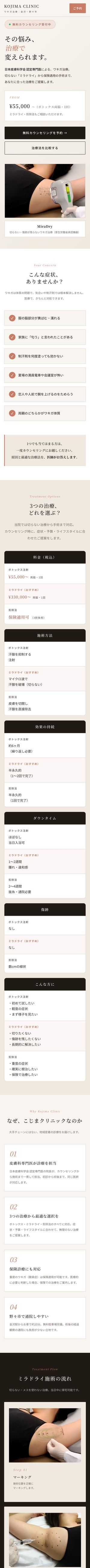 クリニックのLP